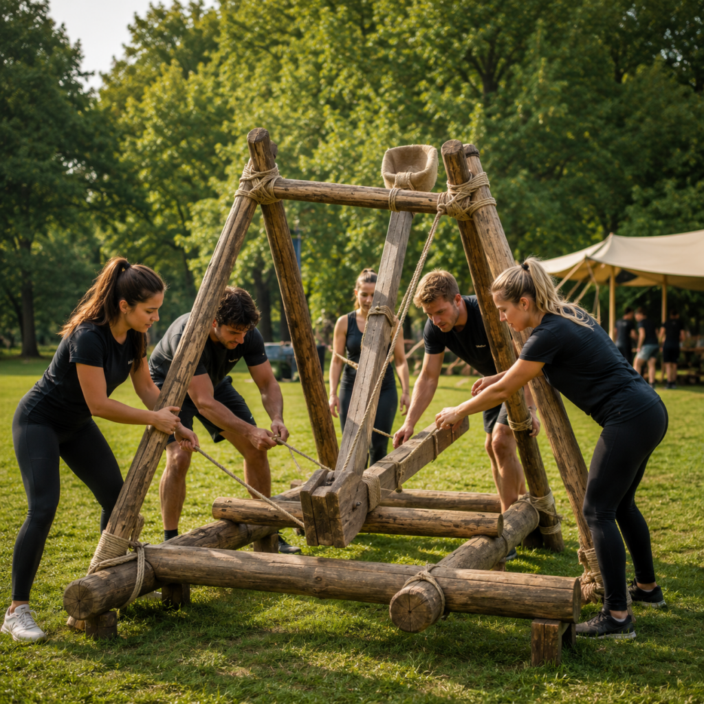 Expeditie Robinson teambuilding activiteit bij Orchid House Amsterdam in het Oosterpark