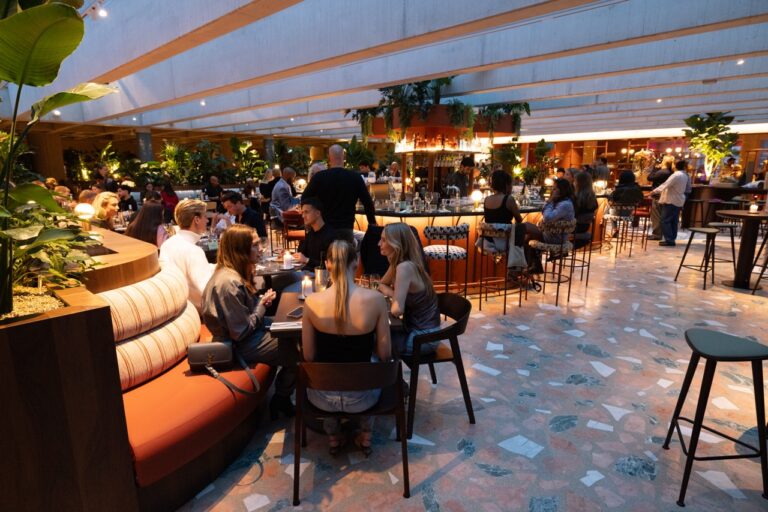 Busy evening at Orchid House restaurant and bar